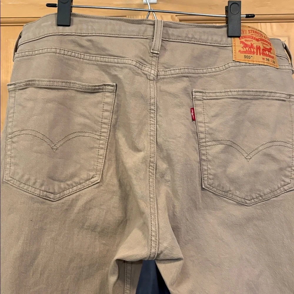 Levi's 505 Straight Pants Men’s Light Tan Sz 36x32